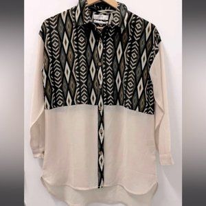 STUSSY Henneysee 90s Print Button Down Collared Long Sleeve Shirt